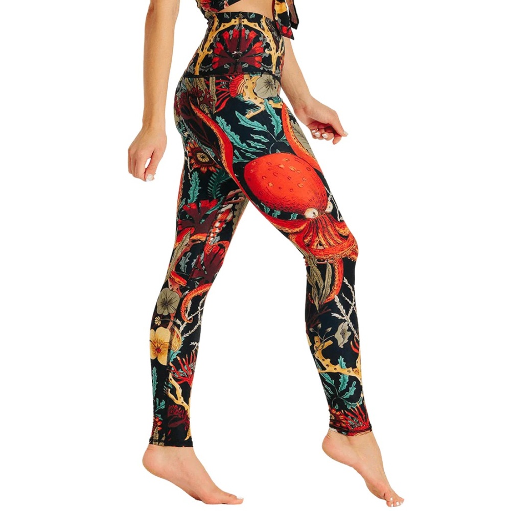 Yoga Democracy- Coral My Name Printed Yoga Leggings